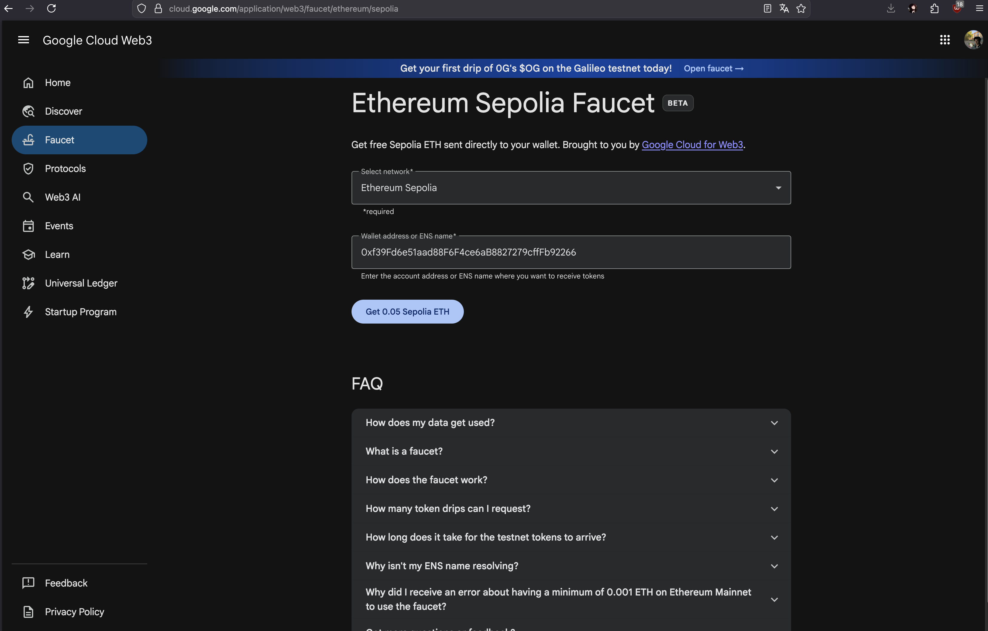Get Sepolia ETH screenshot